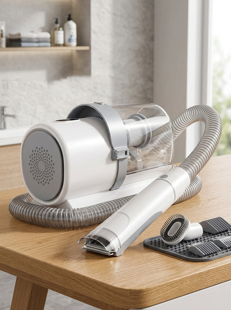 Pro Dog Grooming Vacuum (2.5L) + Custom Collar Bundle.
