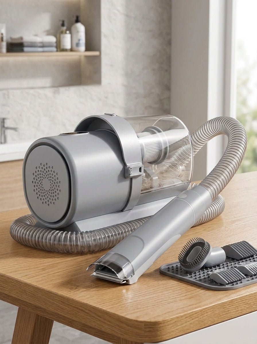 Pro Dog Grooming Vacuum (2.5L) + Custom Collar Bundle.