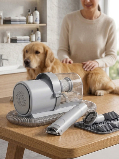 Pro Dog Grooming Vacuum (2.5L) + Custom Collar Bundle.