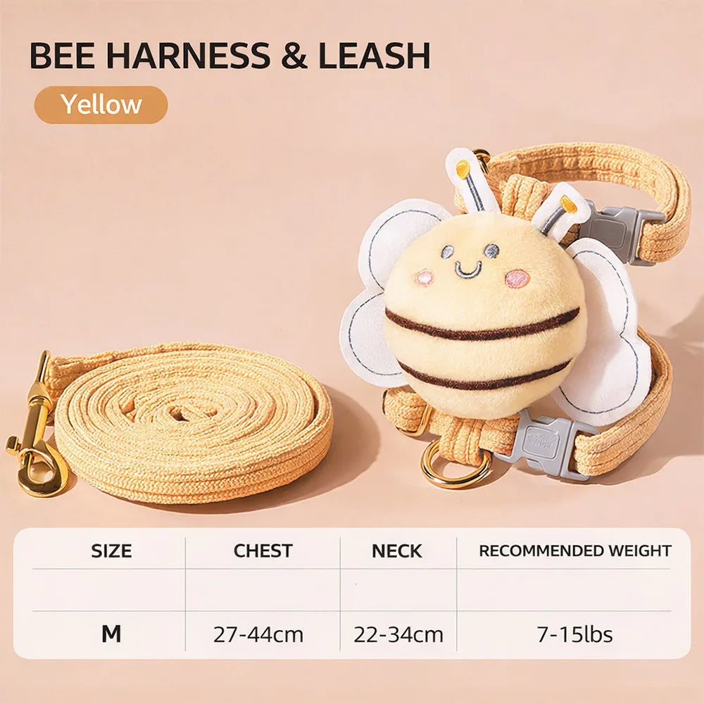 Cute Bumblebee Pet Harness & Leash Set