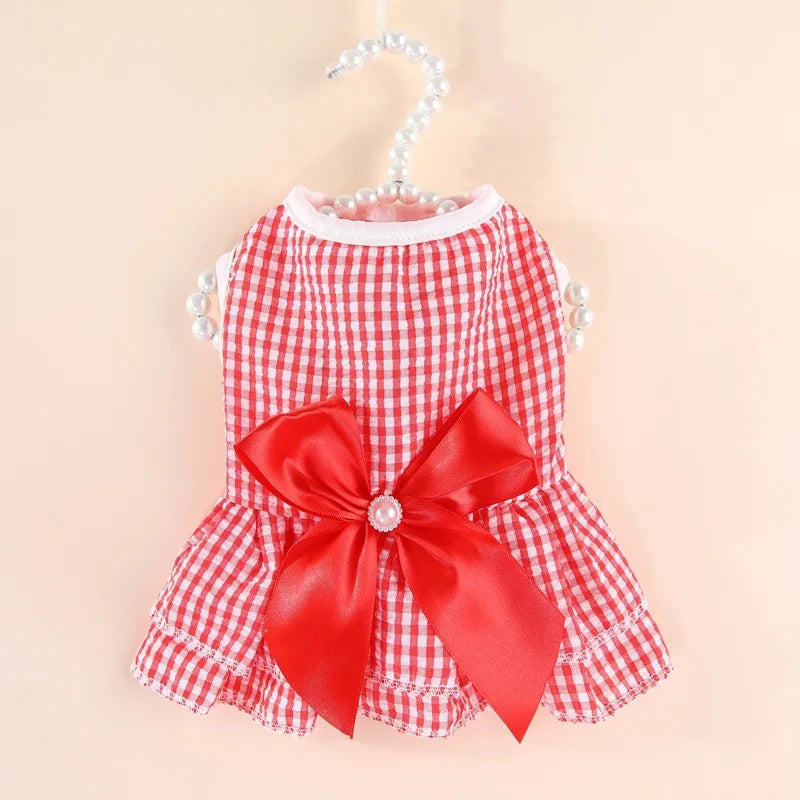 The Seaside Plaid Bow Dress