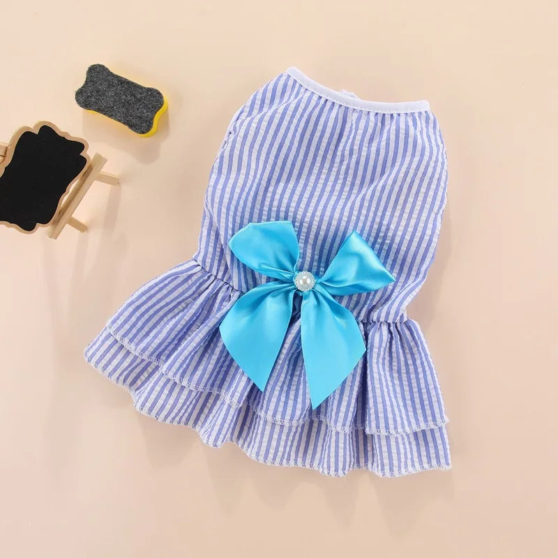 The Seaside Plaid Bow Dress