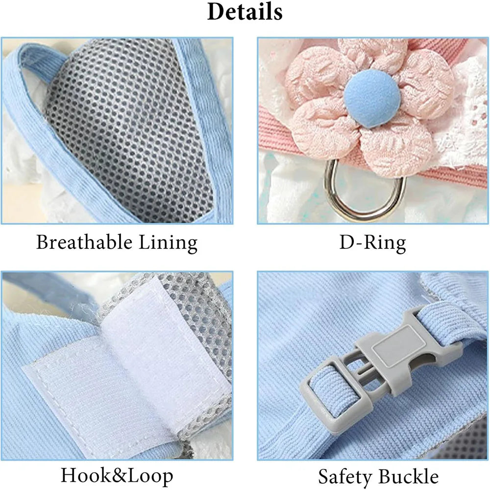 Princess Ruffle Lace Pet Harness & Leash Set