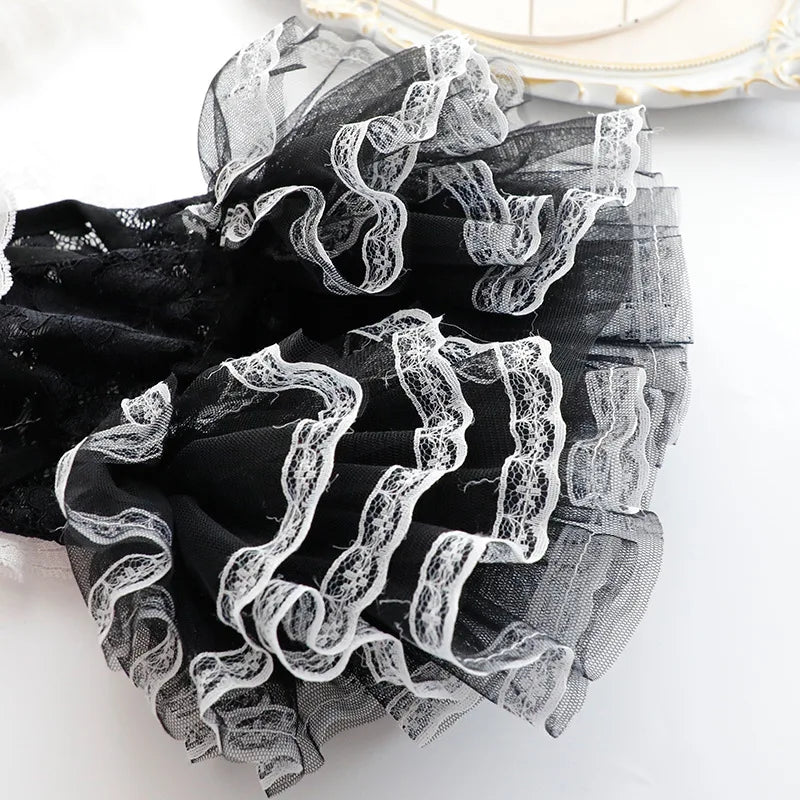 The Noir Hand-Stitched Lace Gown