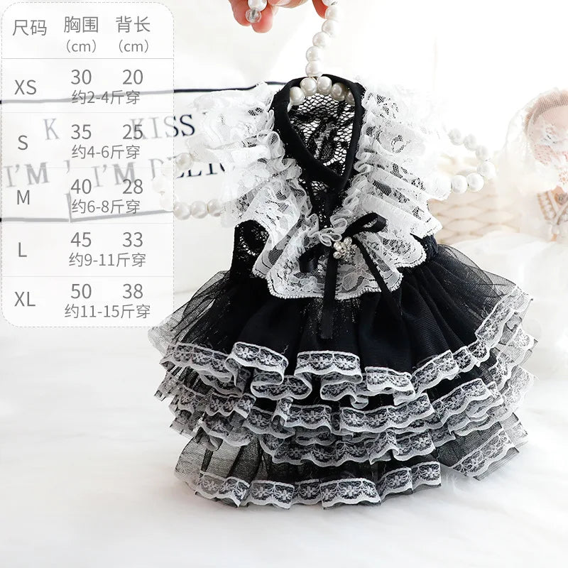 The Noir Hand-Stitched Lace Gown