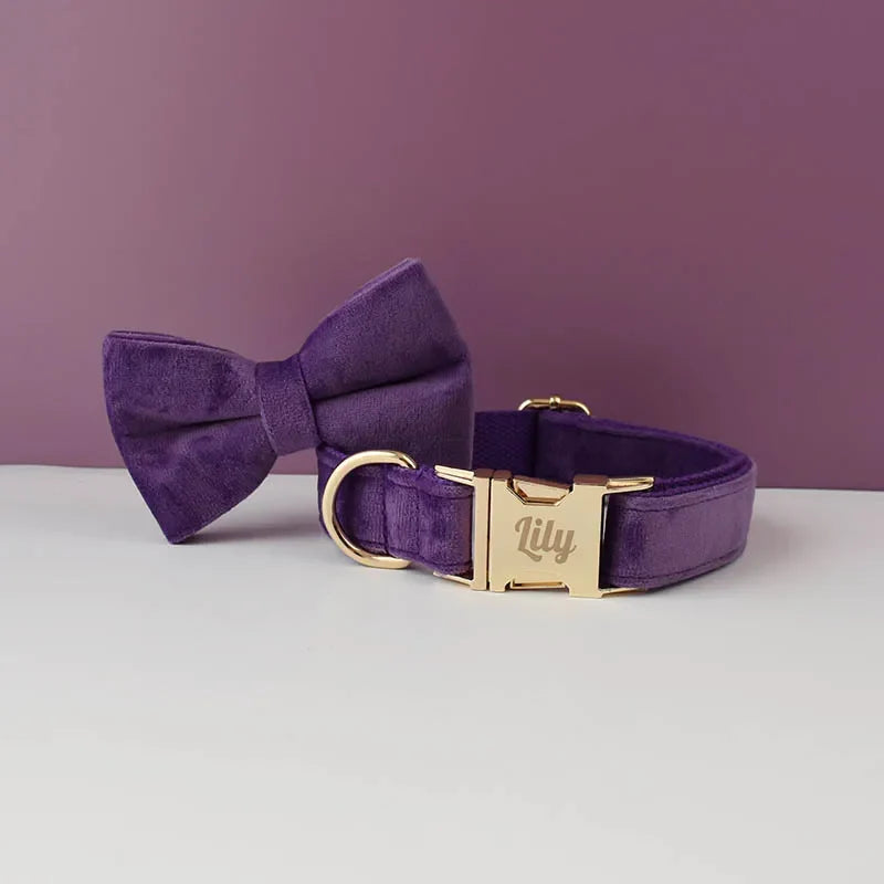 The Artisan Velvet Custom Collar (Royal Plum)