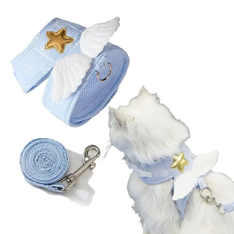Kawaii Angel Wings Pet Harness & Leash Set