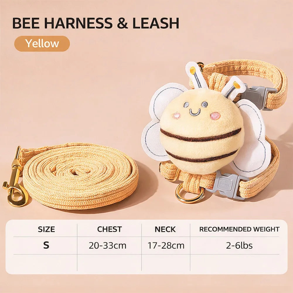 Cute Bumblebee Pet Harness & Leash Set