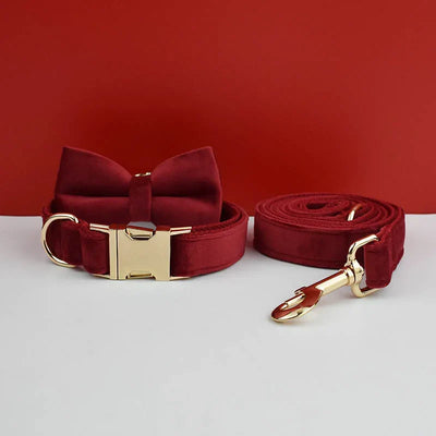 The Artisan Velvet Custom Collar (Crimson)