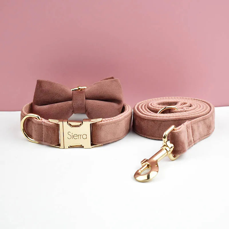 The Artisan Velvet Custom Collar (Blush)