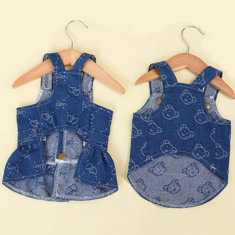 The Beverly Hills Denim Ruffle Dress
