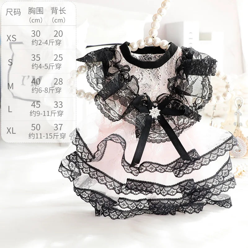 The Noir Hand-Stitched Lace Gown