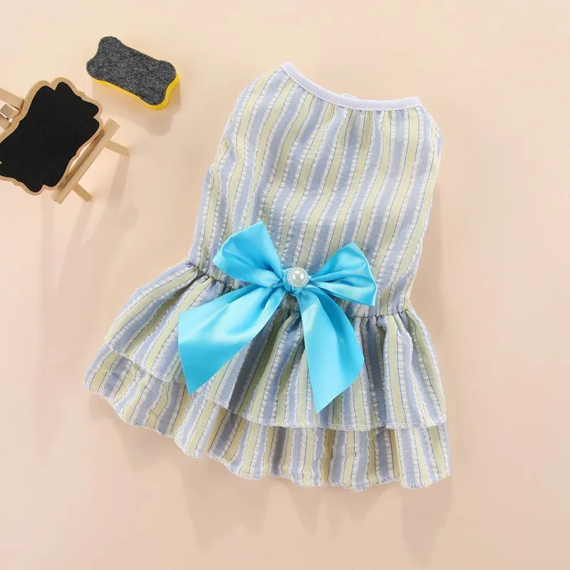 The Seaside Plaid Bow Dress