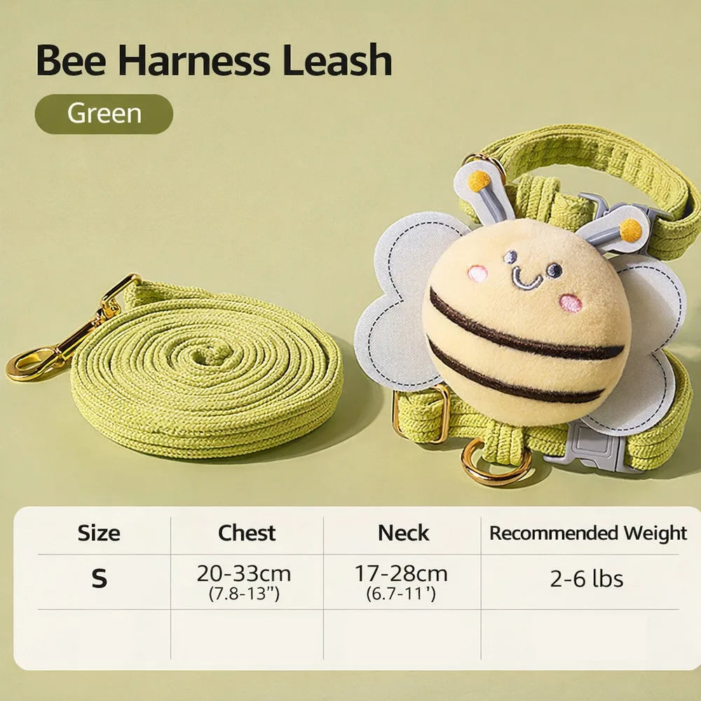 Cute Bumblebee Pet Harness & Leash Set
