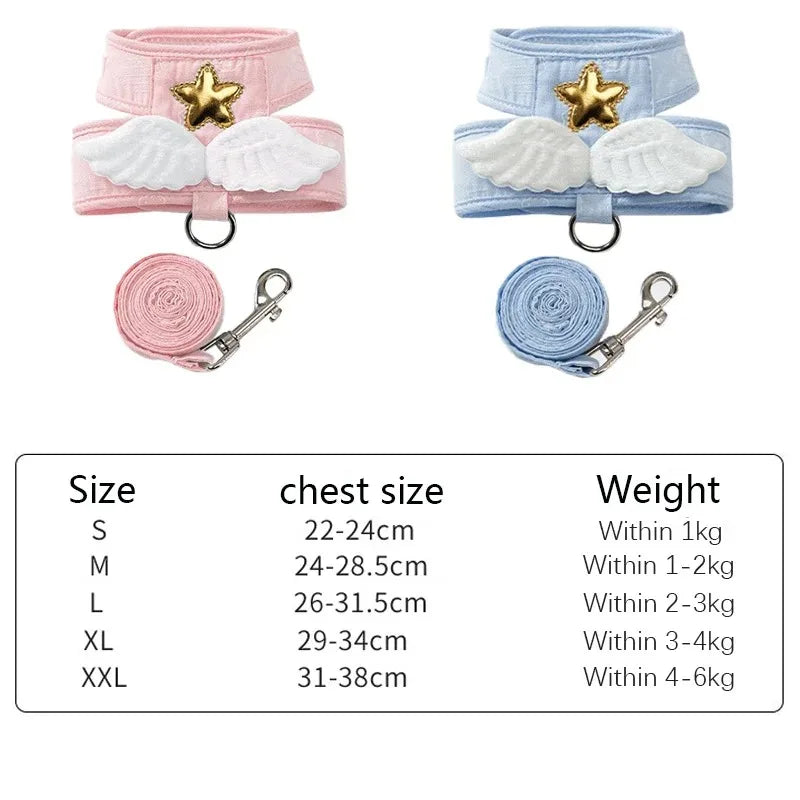 Kawaii Angel Wings Pet Harness & Leash Set